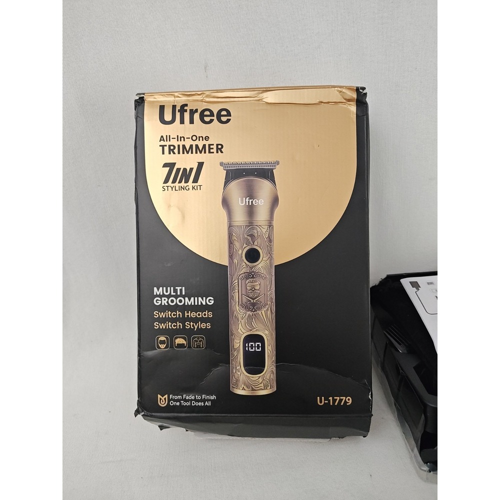 Open box New‎ Black Ufree Beard Trimmer Men Cordless Electric Razor U-1779